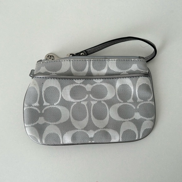 Silver Coach Wristlet - Picture 1 of 1